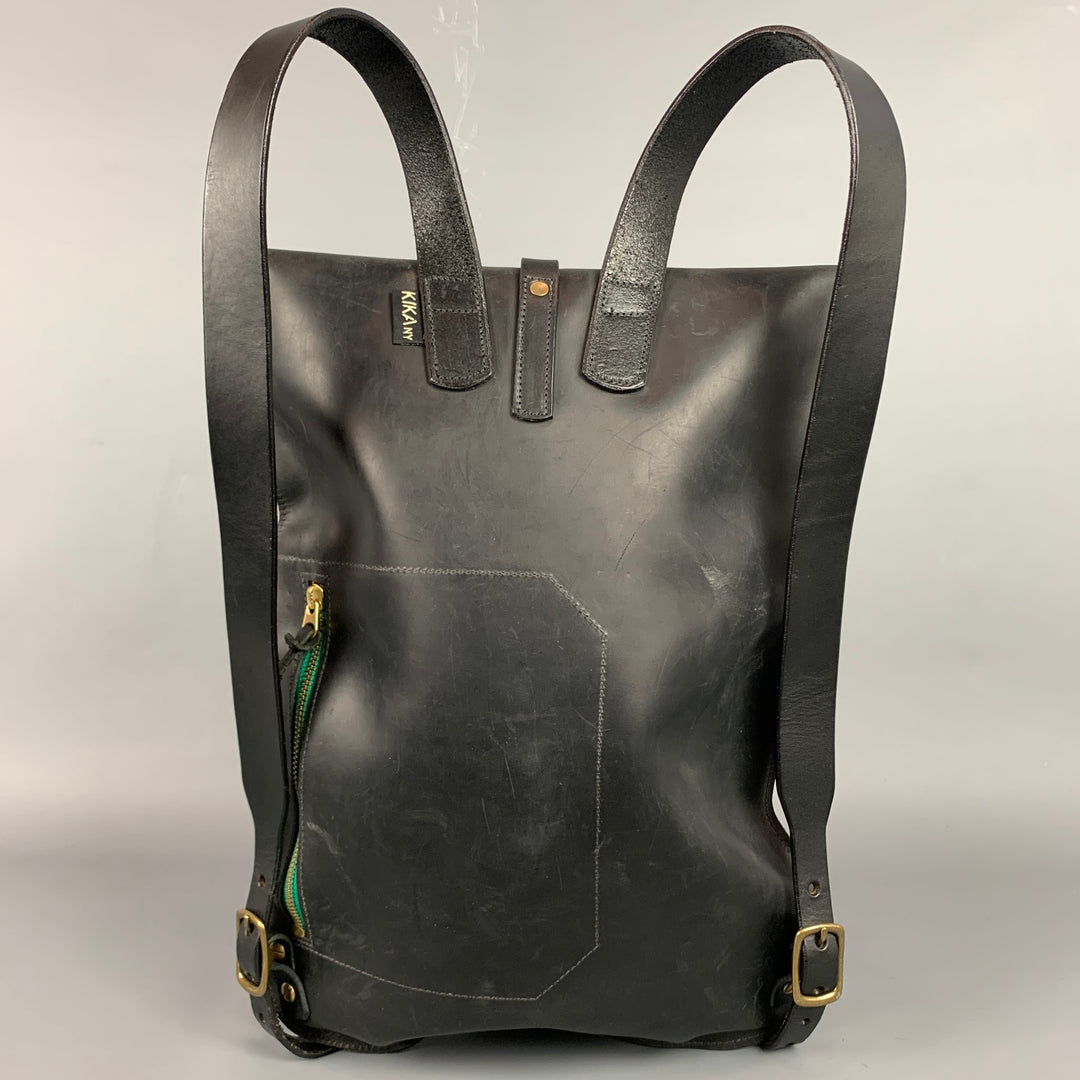 KIKA NY Black Leather Backpack