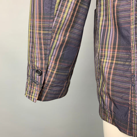 ENGINEERED GARMENTS Size M  Brown & Olive Plaid Cotton / Nylon Sport Coat
