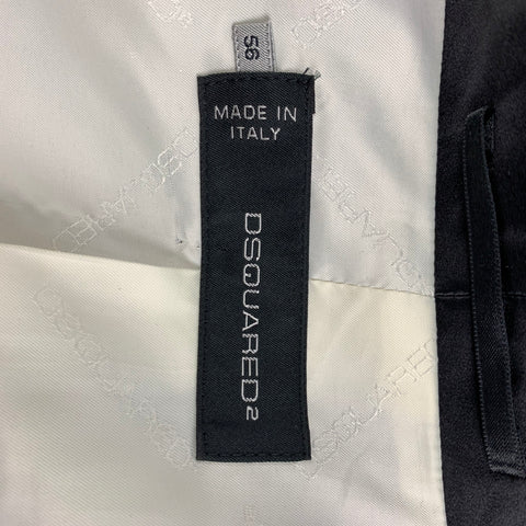 DSQUARED2 Size 46 Olive Black White Print Viscose Linen Sport Coat