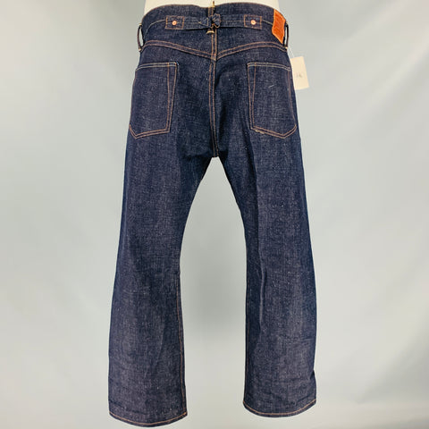 RRL by RALPH LAUREN Size 36 Indigo Contrast Stitch Selvedge Denim Jeans