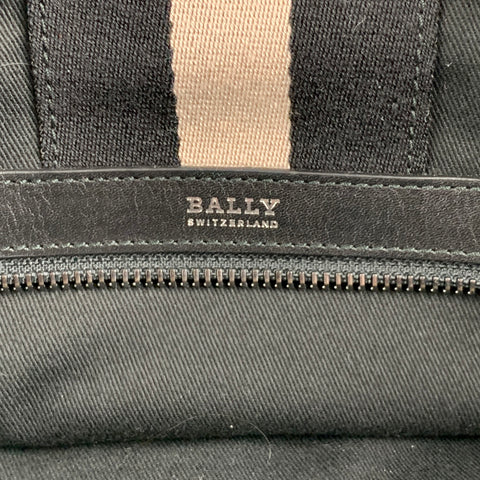 BALLY Black Leather Rectangle Duffle Bag