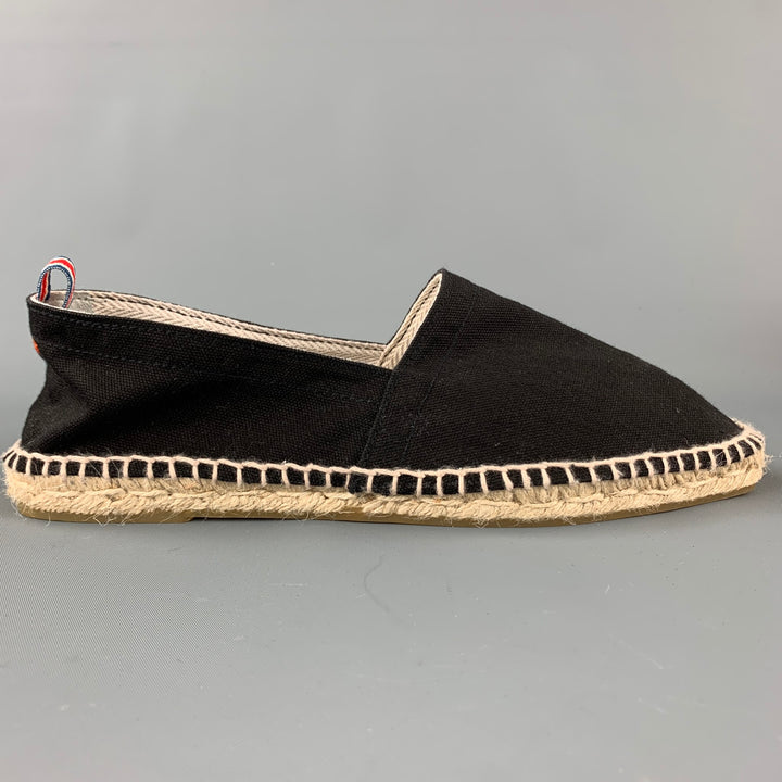 CASTANER Size 9 Black Canvas Espadrille Loafers