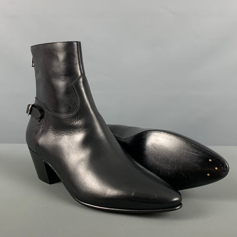 CELINE Size 8 Black Back Zip Boots