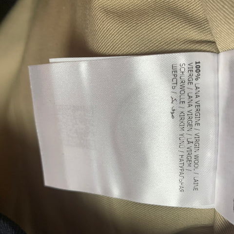 MONCLER Size 32 Navy Blue Virgin Wool Pleated Dress Pants