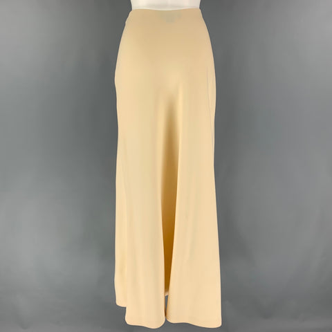 Colección RALPH LAUREN Talla 10 Falda larga acampanada de lana color crema