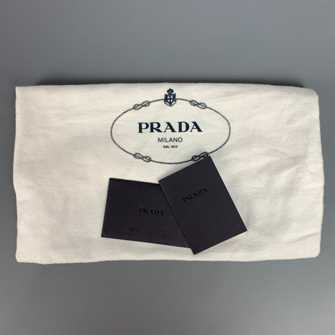 PRADA Sac à main de soirée en daim noir orné de strass