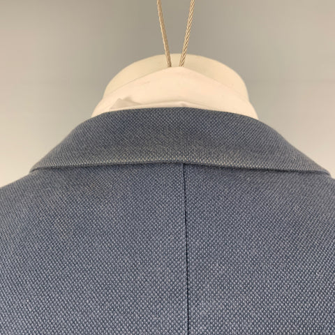 THEORY Size 40 Navy Solid Cotton Blend Notch Lapel Sport Coat