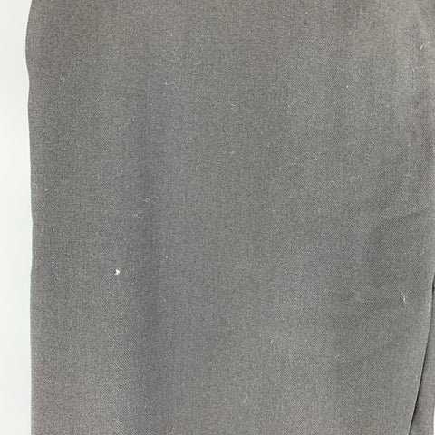 DEVOA Talla XL Pantalón de vestir asimétrico de mezcla de lana lisa negra