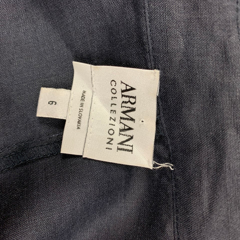 ARMANI COLLEZIONI Taille 6 Haut décontracté en viscose marine