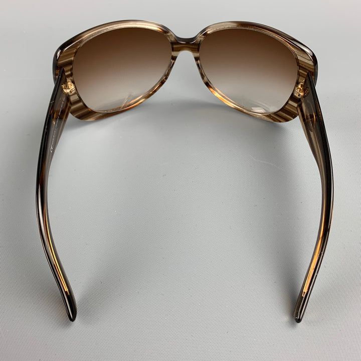 GUCCI Brown & Beige Acetate Glitter Sunglasses