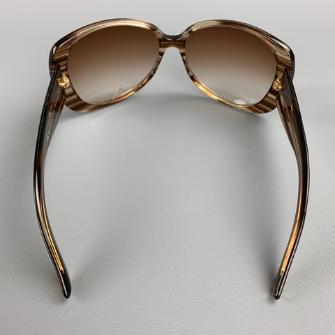 GUCCI Brown & Beige Acetate Glitter Sunglasses