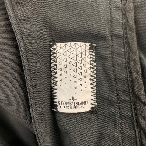 STONE ISLAND Shadow Project Size 34 Black Cotton Blend Zip Fly Casual Pants