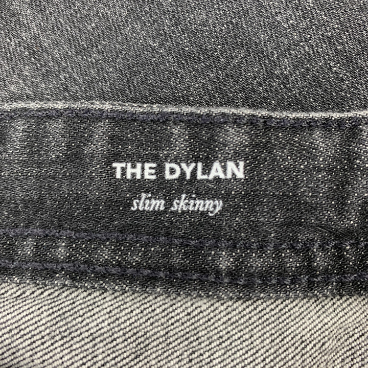 ADRIANO GOLDSCHMIED The Dylan Size 34 Black Distressed Denim Jeans
