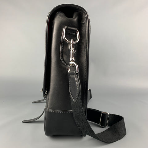 RALPH LAUREN Purple Label Black Leather Briefcase