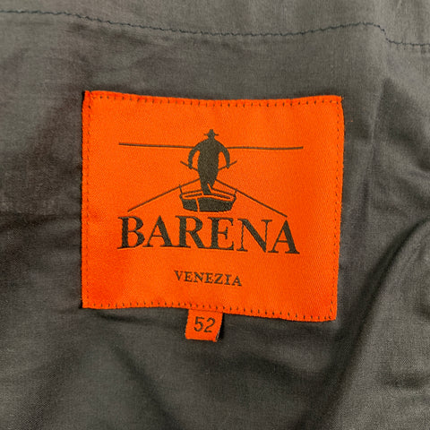 BARENA Taille 42 Manteau de sport en laine texturée / polyamide à revers cranté bleu sarcelle