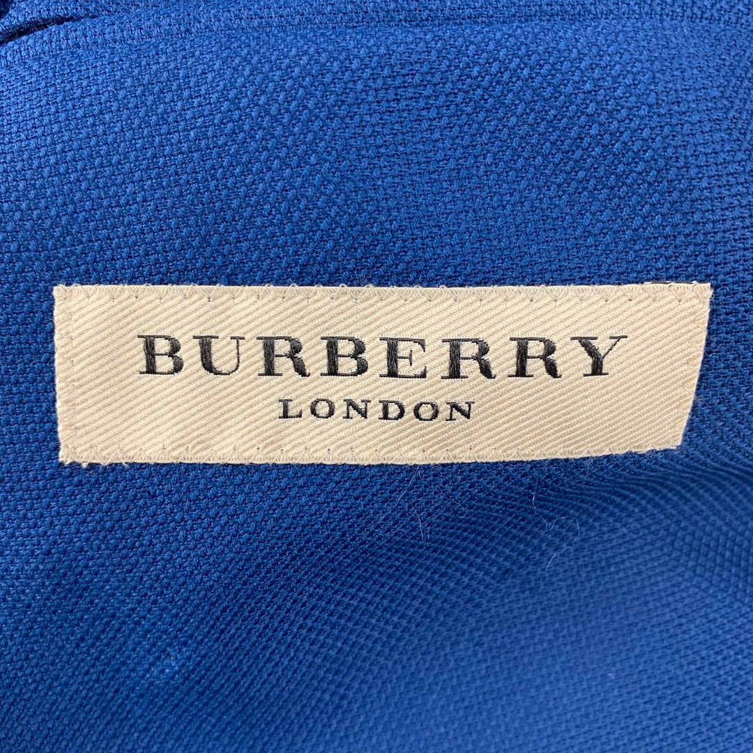 BURBERRY LONDON Talla 36 Abrigo deportivo de mohair de lana tejida azul real
