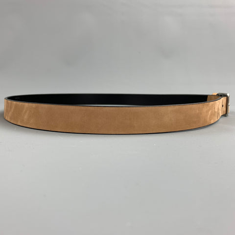 PAUL SMITH Size 38 Tan Nubuck Leather Belt