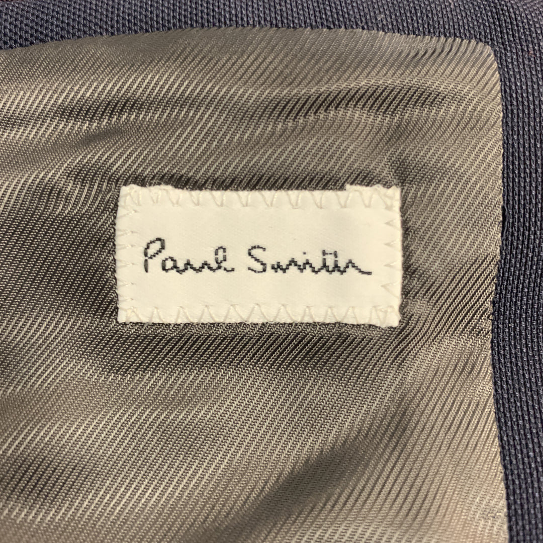 PAUL SMITH Size 40 Navy Wool / Viscose Blend Notch Lapel Upside Down Sport Coat