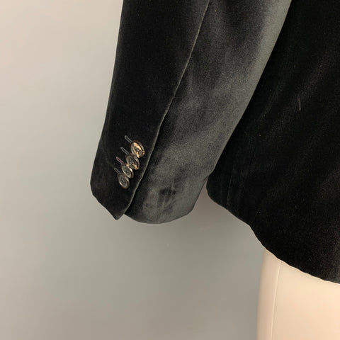 PAUL SMITH Kensington Fit Size 42 Regular Black Velvet Notch Lapel Sport Coat