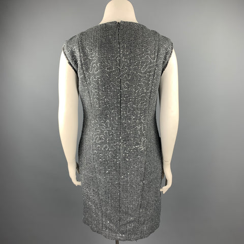 MICHAEL by MICHAEL KORS Taille 14 Robe droite en mélange de polyester à paillettes et boucle grise