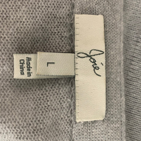 JOIE Cárdigan liso de cachemira gris claro talla L