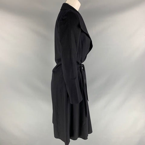 ORSON+BODIL Size 6 Black Wool Solid Coat