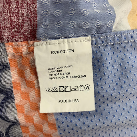 ENGINEERED GARMENTS Size XL Multi-Color Mixed Patterns Cotton Long Sleeve Shirt