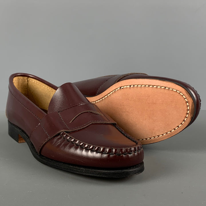 COLE HAAN Size 5.5 Burgundy Leather Loafer Flats