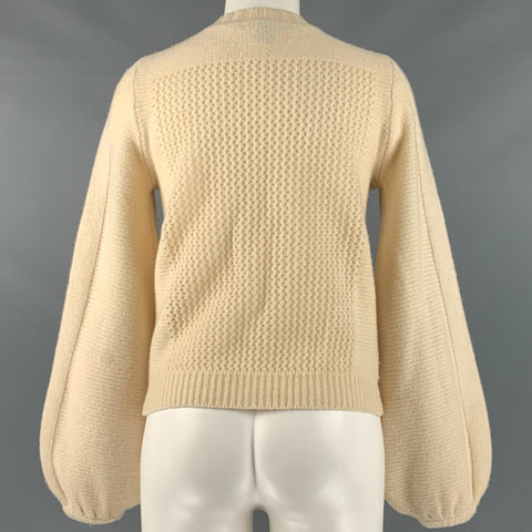 MARC By MARC  JACOBS Size S Cream Wool Textured Cardigan Casual Top