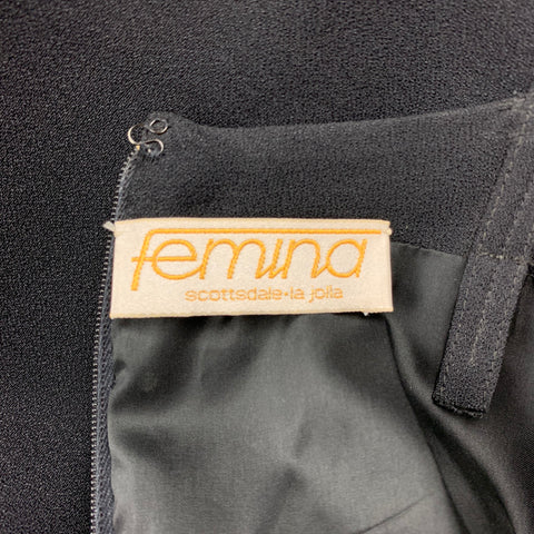 SONIA RYKIEL Size 6 Black Rhinestone Acetate / Viscose Spaghetti Strap Cocktail Dress