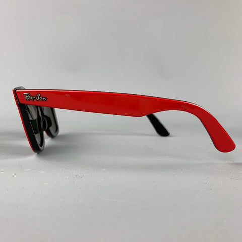 Vintage RAY-BAN Red Acetate Wayfarer Sunglasses