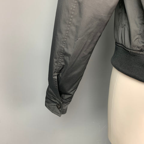 Y-3 Size M Black Polyester Zip Up Hooded Jacket