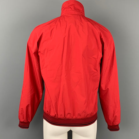 PRADA Talla 36 Chaqueta cortavientos de poliéster roja