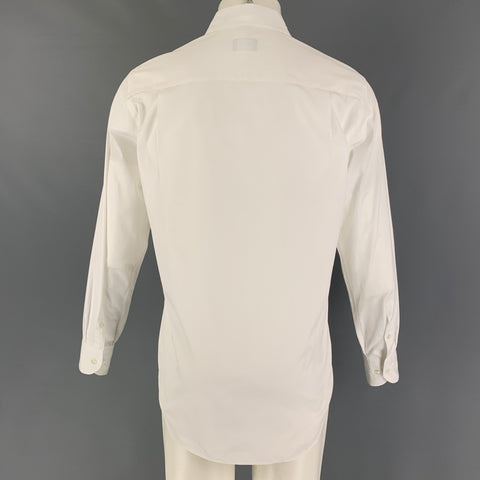GIORGIO ARMANI Size S White Cotton Button Up Long Sleeve Shirt