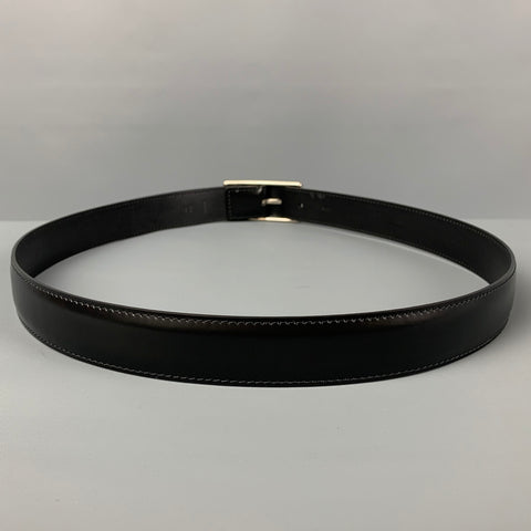 LOUIS VUITTON Size 40 Black Leather Belt