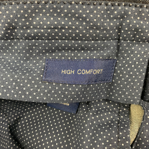 INCOTEX Size 28 Blue Cotton Flat Front Casual Pants
