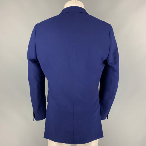 PAUL SMITH Soho Fit Size 40 Regular Royal Blue Wool Notch Lapel Sport Coat