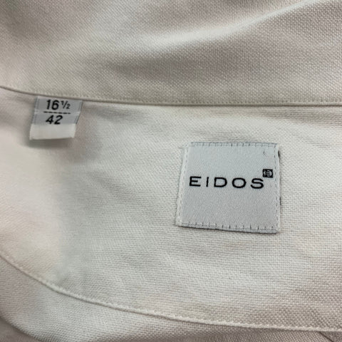 EIDOS Camisa Manga Corta Un Bolsillo Algodón Blanco Talla L