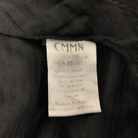 CMMN SWND Size 30 Black Wool Zip Fly Dress Pants