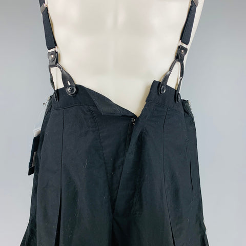 LIMI FEU Size M Black Cotton Suspenders Overalls