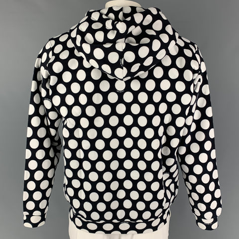LOVE MOSCHINO Size L Black White Polka Dot Cotton Polyester Jacket