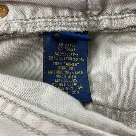 RALPH LAUREN Size 29 Ivory Splattered Cotton Jean Cut Casual Pants