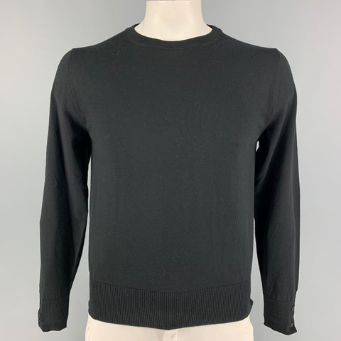 THOM BROWNE Size L Black Crew-Neck Pullover