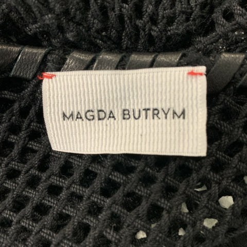 MAGDA BUTRYM Size S Black &  White Cotton Knit Dress