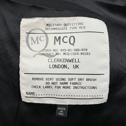 MCQ by ALEXANDER MCQUEEN Size 34 Black Beige Quilted Reversible Bomber Jacket
