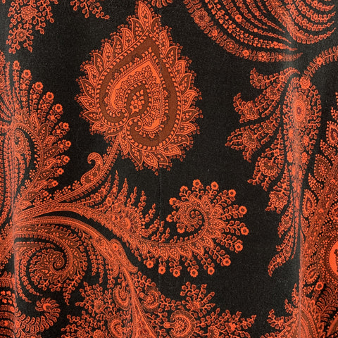 GIVENCHY Size S Black & Orange Mixed Fabrics Cotton Crew-Neck T-shirt