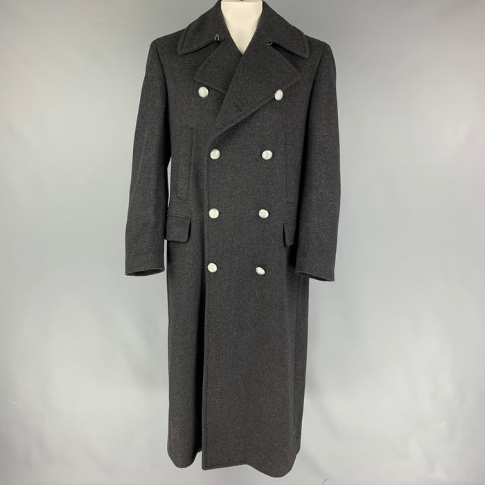 MICHAEL KORS Size 38 Charcoal Wool Blend Double Breasted Coat