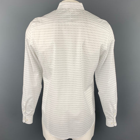 LOUIS VUITTON Size XL White Print Cotton Button Up Long Sleeve Shirt