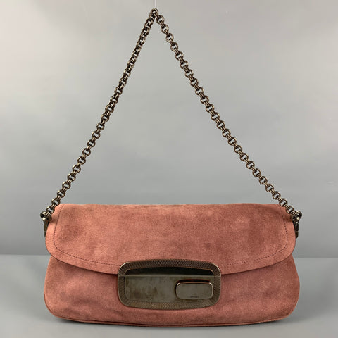 PRADA Sac à bandoulière en daim rose Sac à main