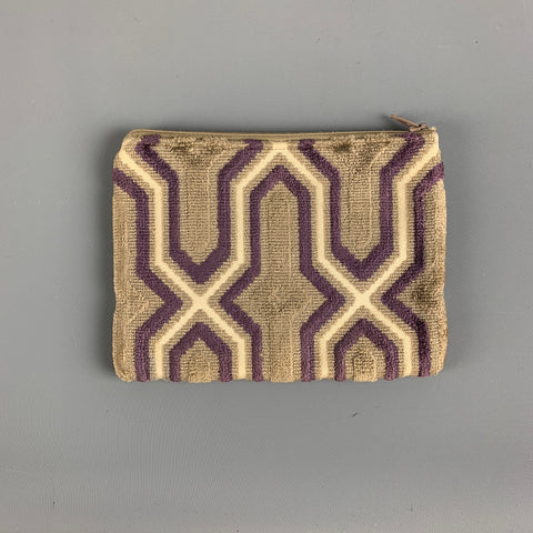 VINTAGE Purple Sage Textured Fabric Handbag & Leather Goods